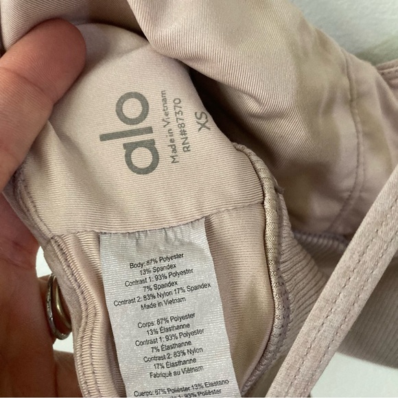 ALO Yoga Alosoft Lavish Bra in Nectar heather - Picture 4 of 4